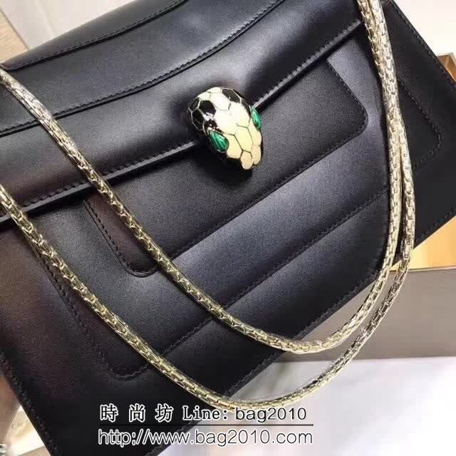 BVLGARI寶格麗 專櫃同步新款 Serpenti雙層琺瑯蛇頭包 鏈條單肩斜挎包 B35362 FYD1345